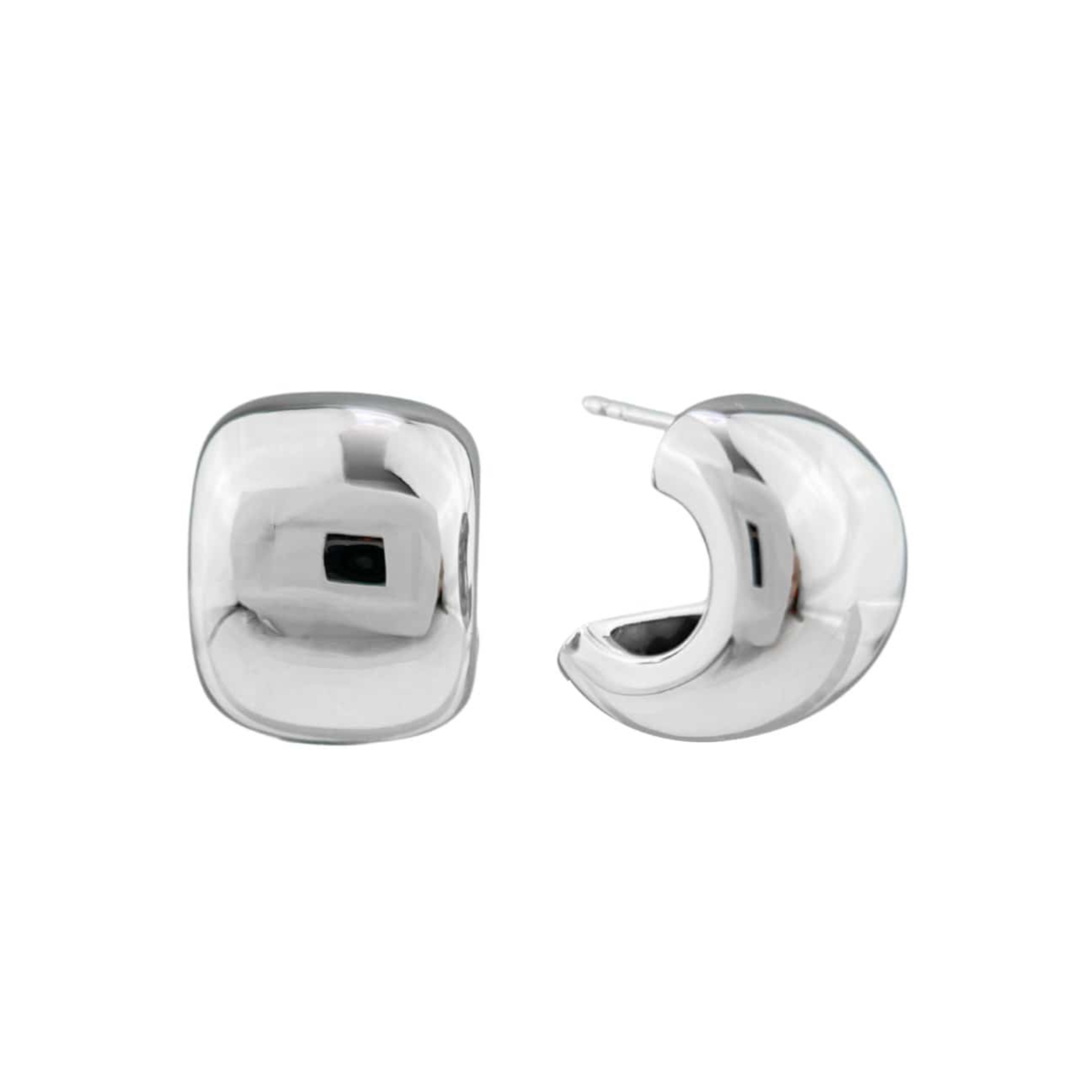 CHUNKY SILVER HOOPS