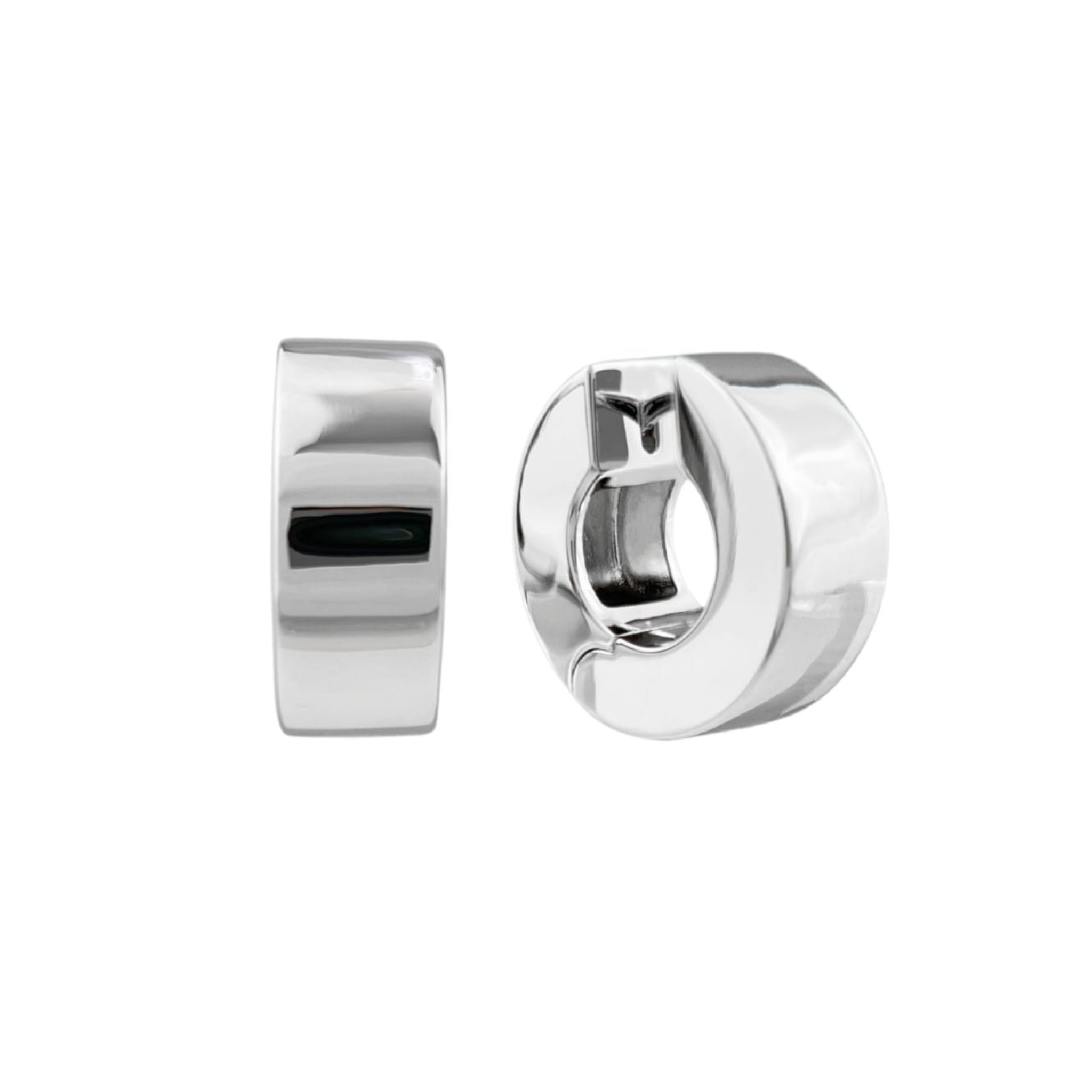 CHUNKY SILVER HOOPS