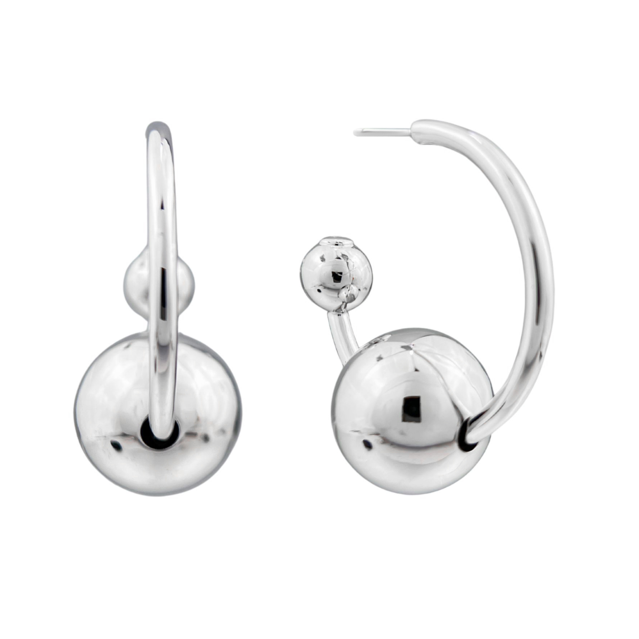 SILVER BUBBLE HOOPS