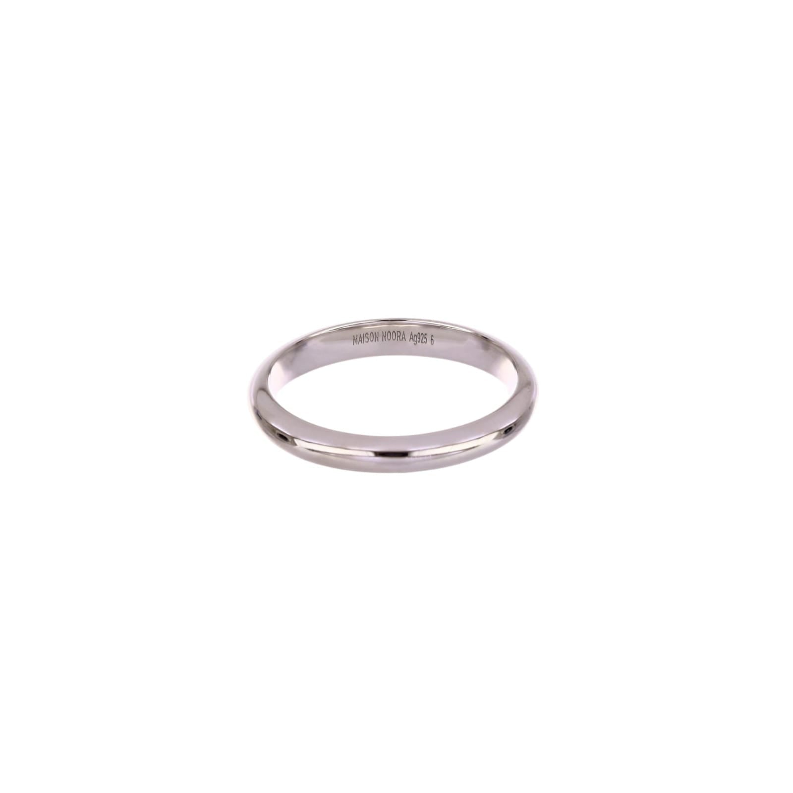 Rivoli wedding band, 3 mm width, rhodium-plated 925 sterling silver